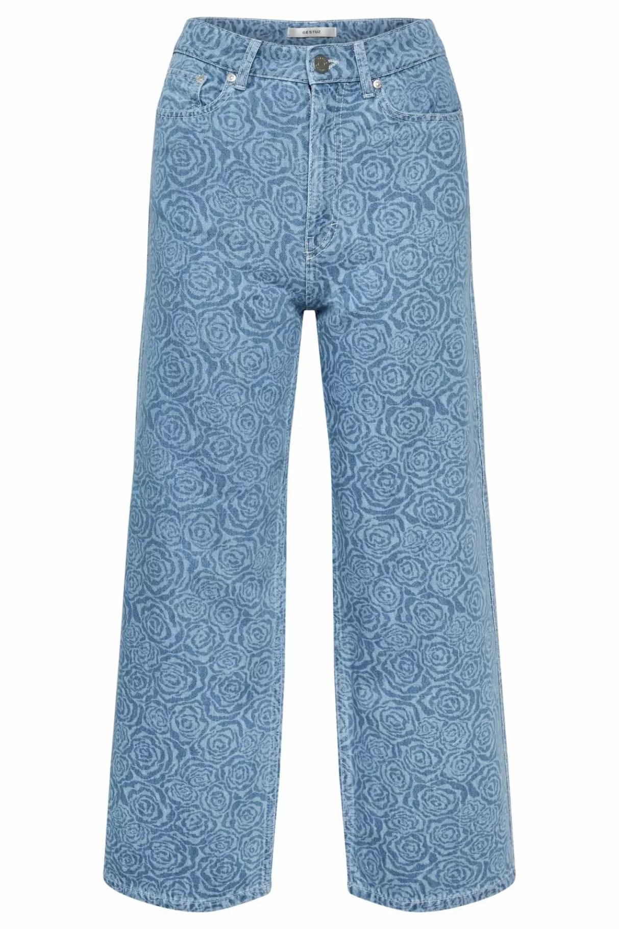 Best Gestuz Abrilgz Jeans Light Blue Laser Print