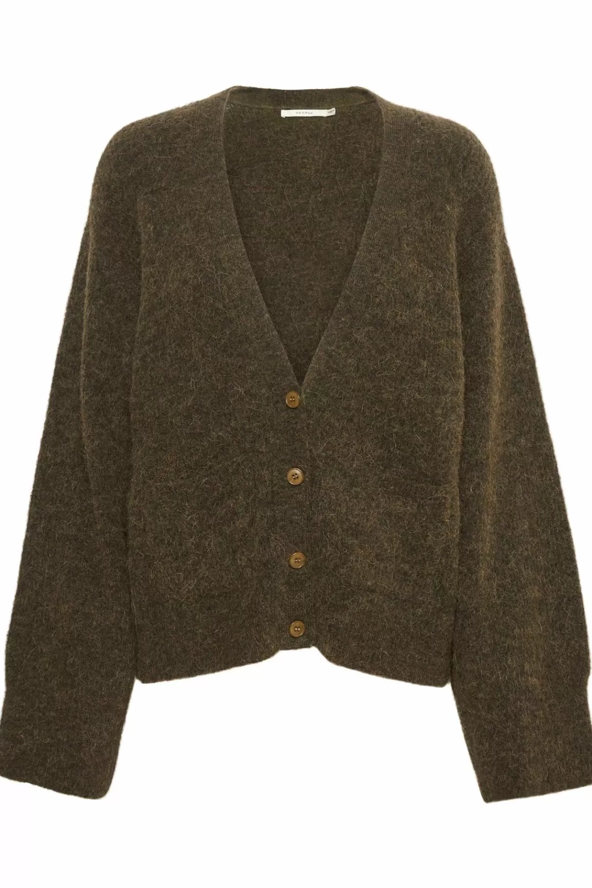 Clearance Gestuz Alphagz Cardigan Dark Olive Melange