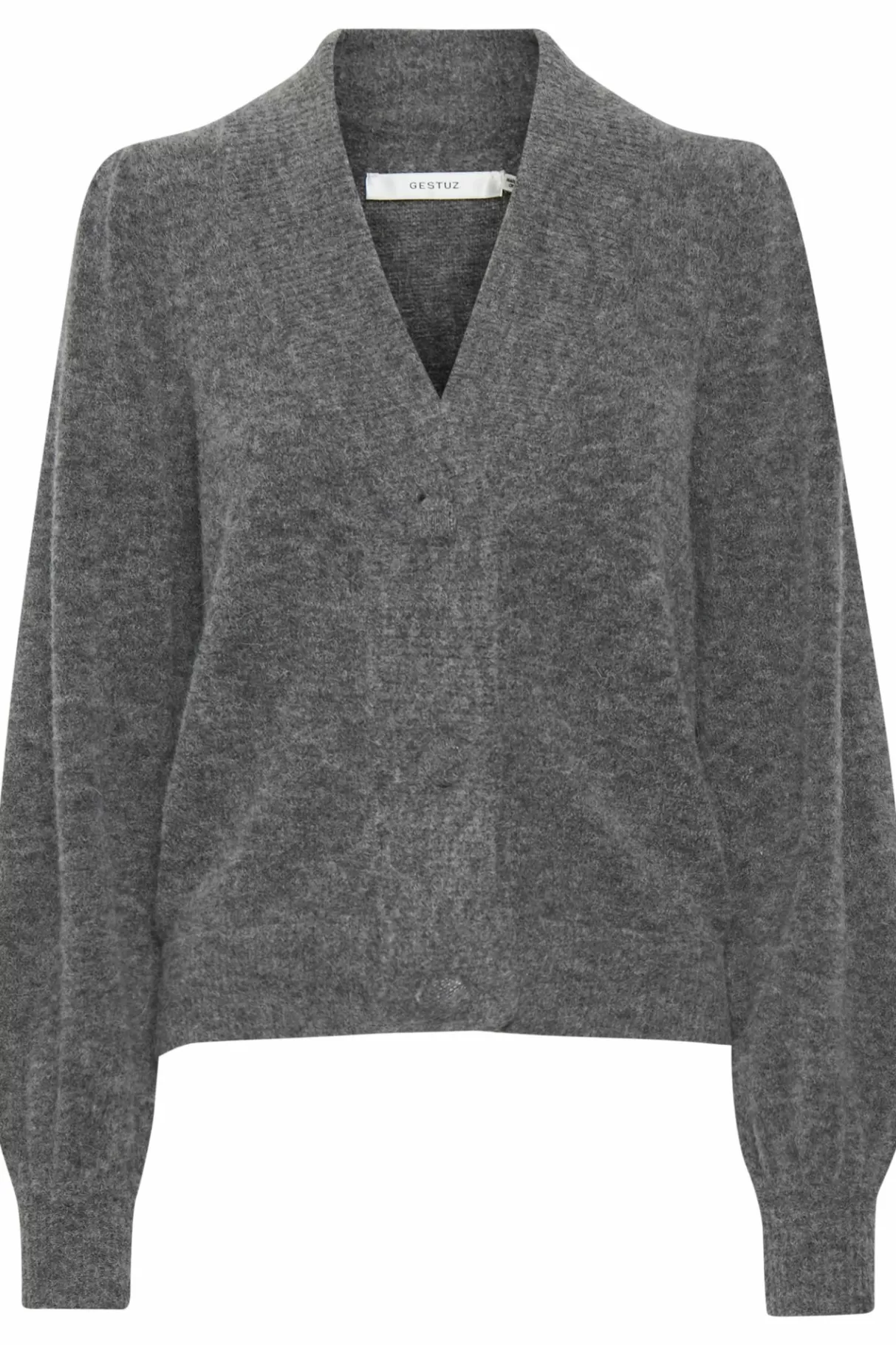 New Gestuz Alphagz Strikcardigan Dark Slate Melange