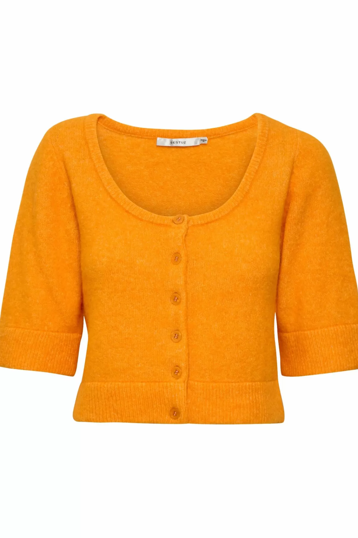 Sale Gestuz Alphagz Strikcardigan Flame Orange Melange