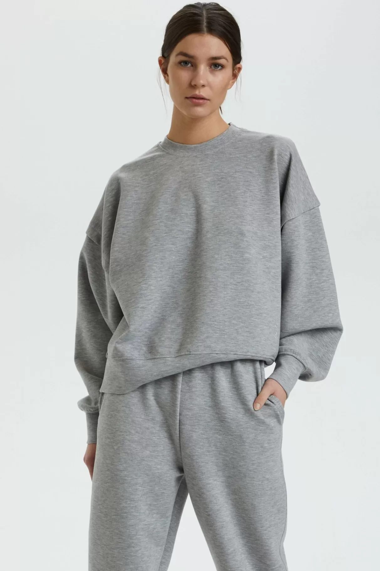 Clearance Gestuz Chrisdagz Sweatshirt Light Grey Melange