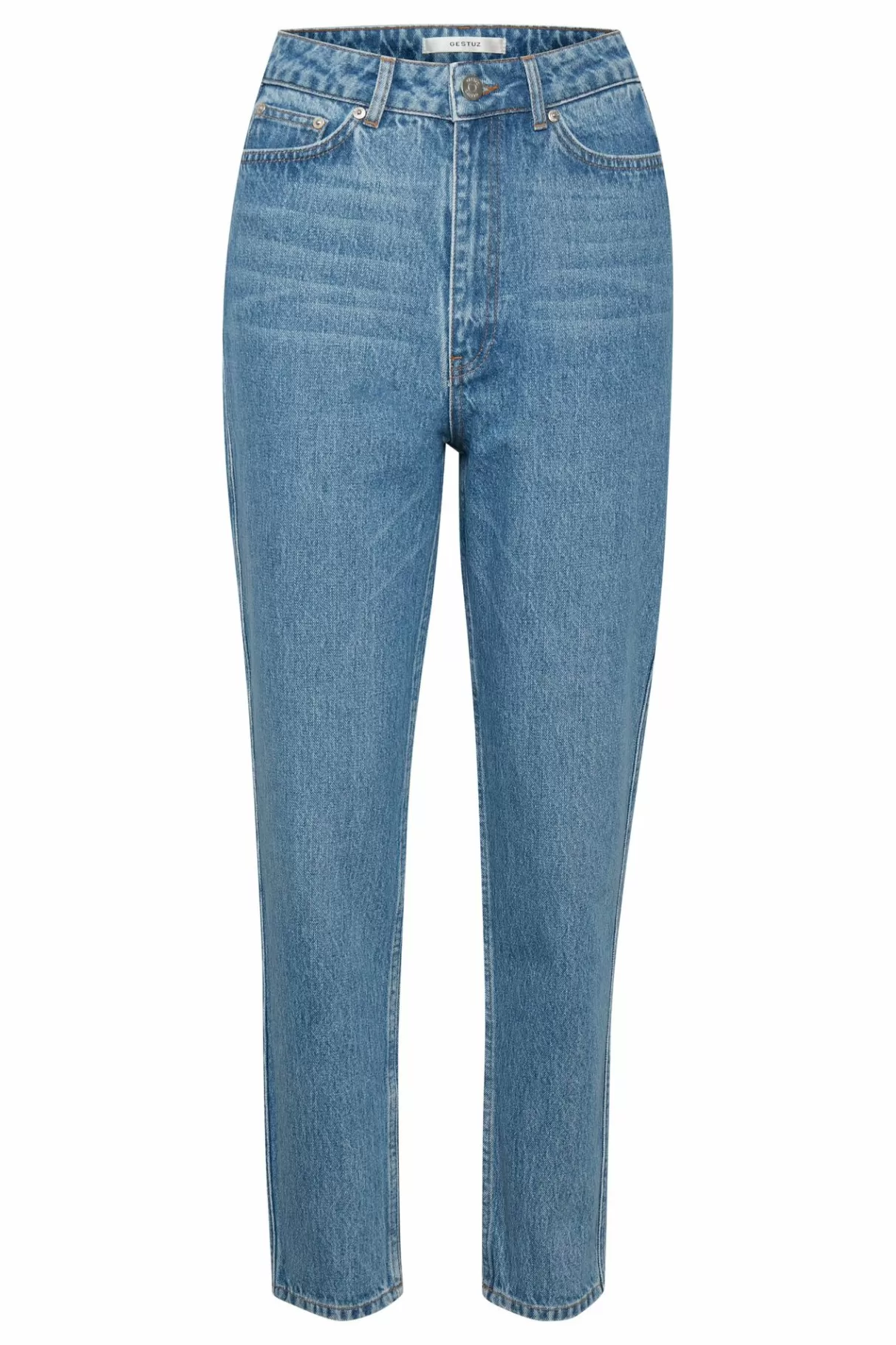 New Gestuz Denagz Hw Mom Jeans Washed Mid Blue