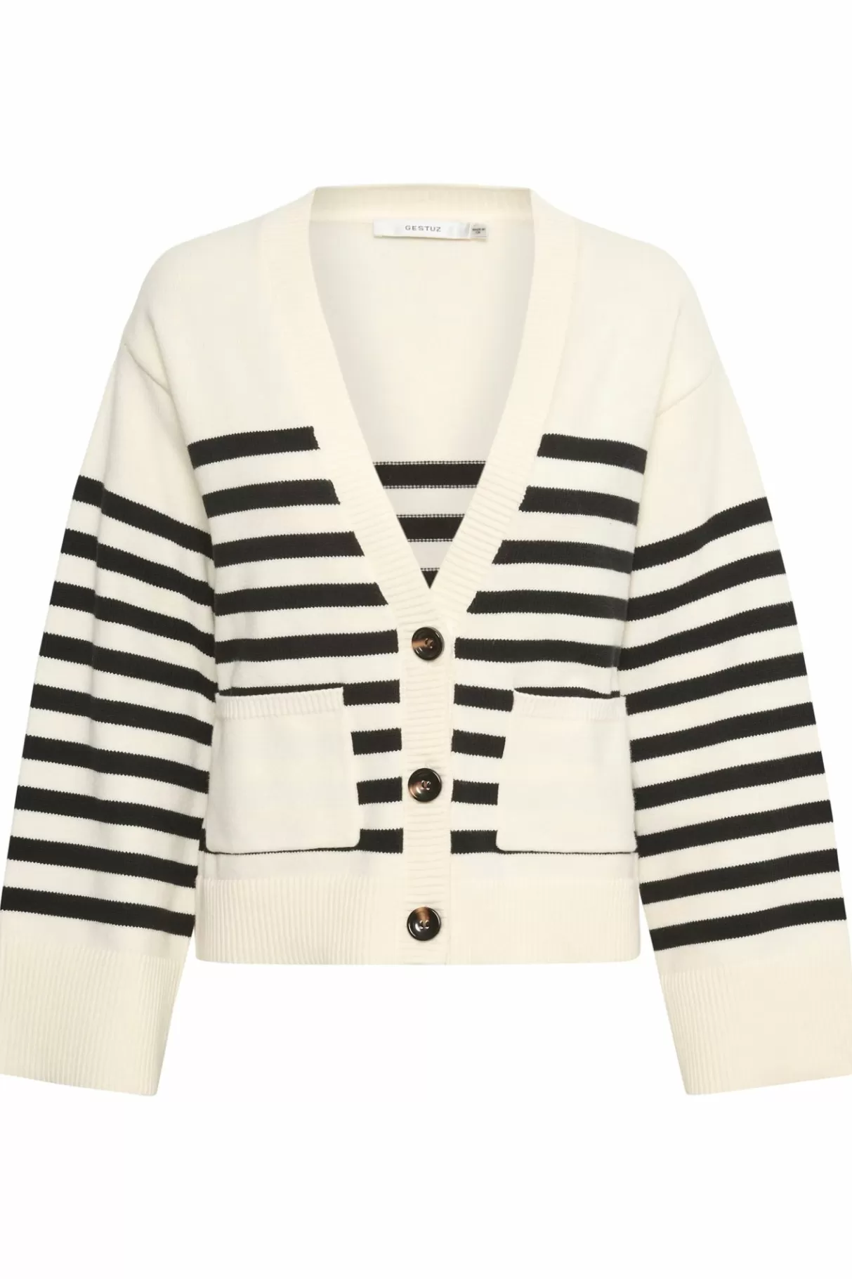 New Gestuz Emblagz Cardigan Black/Off White