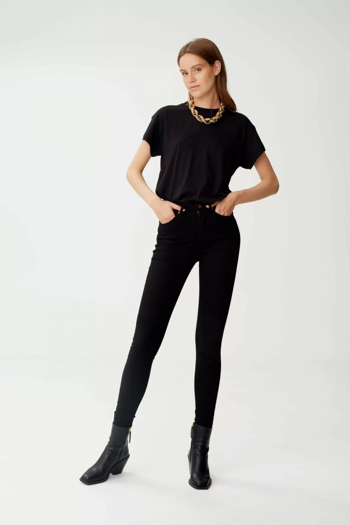 New Gestuz Emilygz Hw Skinny Jeans Black