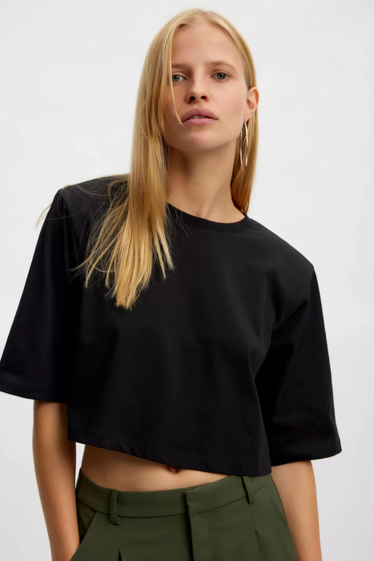 Flash Sale Gestuz Jorygz Cropped T-Shirt Black