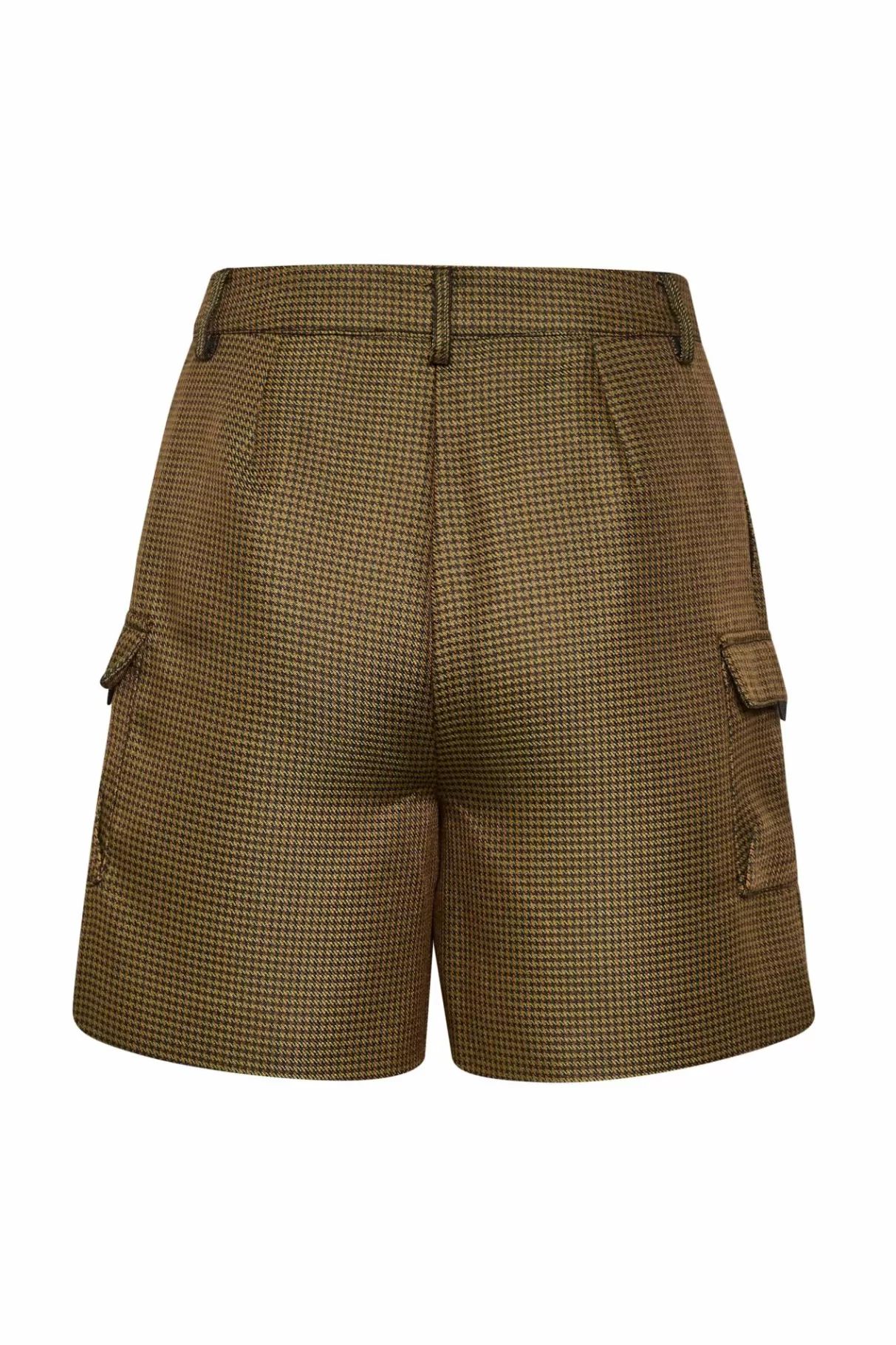 Best Sale Gestuz Sanaigz Shorts Green Brown Houndsthooth